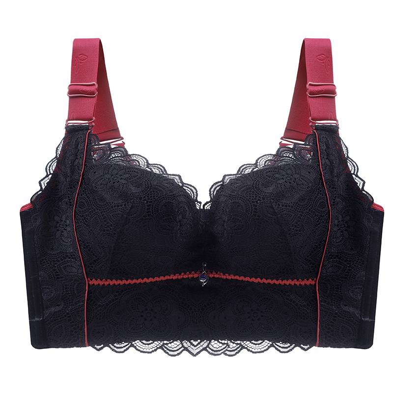 Wireless Bras for Women Plus Size Sexy Lingerie Push Up Underwear Lace Long Line Brassiere C D E Cup