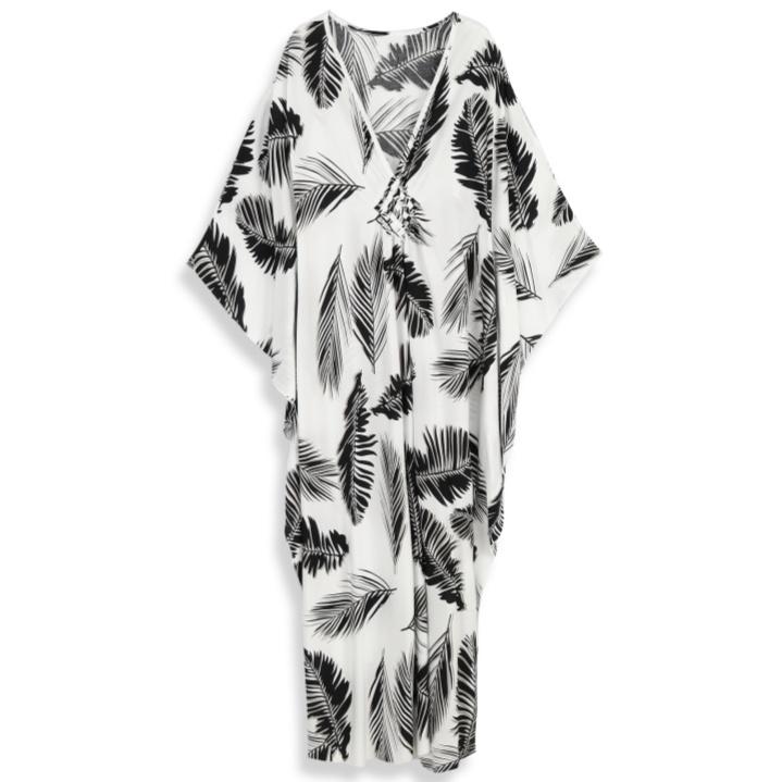 EDOLYNSA сексуальное бикини в полоску с зеброй, повседневное летнее пляжное платье с v-образным вырезом и разрезом по бокам, женская пляжная одежда, купальный костюм, накидка Q1297