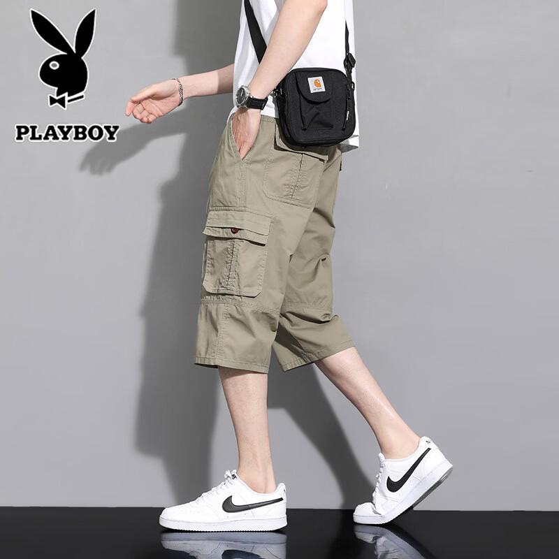 PLAYBOY Мужские легкие летние повседневные капри