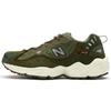Aape X NB 703 Retro Trend Fabric Synthetic Leather Pigskin Low-Top Casual Running Shoes Men Sneaker Army-Green ML703KHX