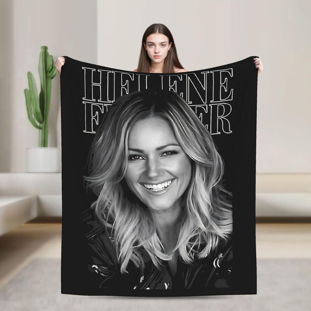 Helene Fischer German Singer Plush Blanket Kids  Flannel Throw Blanket For Living Room Super Soft Design Quality Bedspread