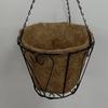 Metal Hanging Planter Basket Hanging Basket with Coconut Fiber Liner Wire Frame Flower Pot for Indoor Outdoor Plants Flowers