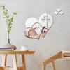3D Зеркало Любовь Сердца Наклейка На Стену Наклейка DIY Домашняя Комната Художественная Роспись Декор Съемный