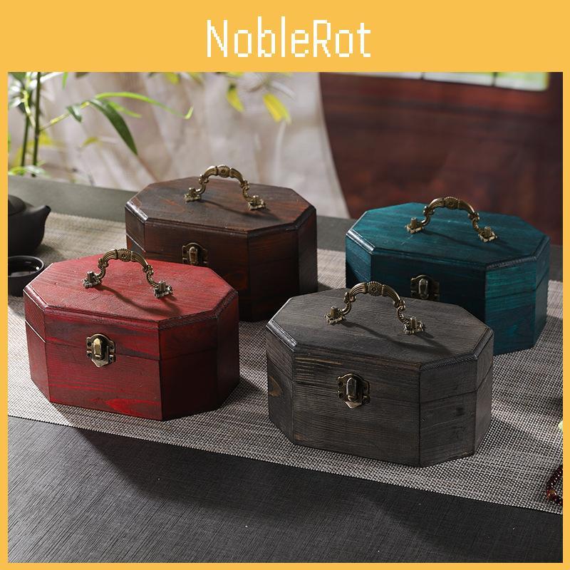 Vintage Chinese Style Wooden Storage Box With Lid For Jewelry Tea Snacks Home Decor