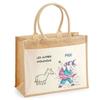 Sac De Plage - PLANETEE - Jute Avec Poche Chouchous Les Autres Vs Moi - Coton Imprimé France - Multicolore - 43x33 Cm