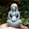 Moon Goddess Statue Resin Moon Goddess Sculpture Mini Tabletop Goddess Statue for Home Office Decor Mother's Day Gift