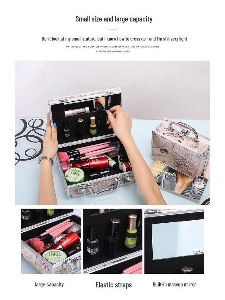 Большая портативная дорожная сумка для косметики и макияжа
