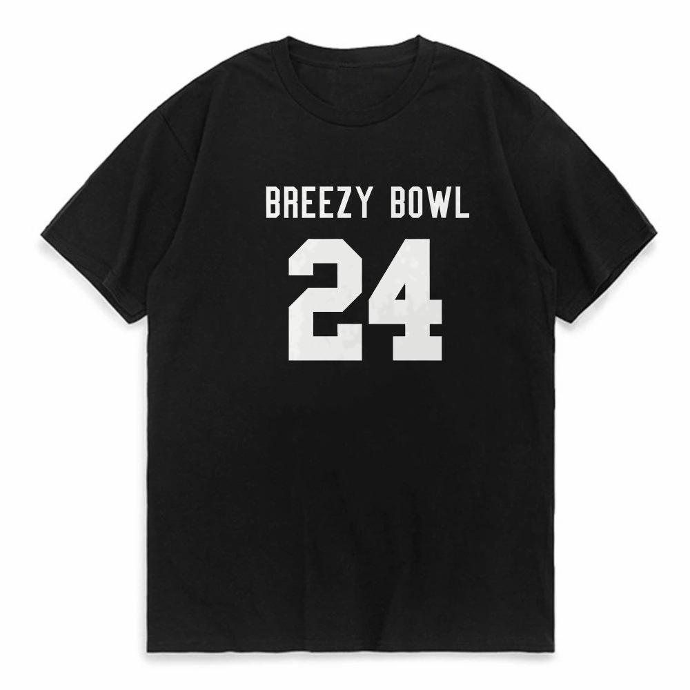 BREEZY BOWL 24 Футболки Крис Браун Певец Графическая Футболка С Коротким Рукавом Круглый Вырез Унисекс Уличная Одежда Мягкий Хлопок МужчиныЖенщины Футболка