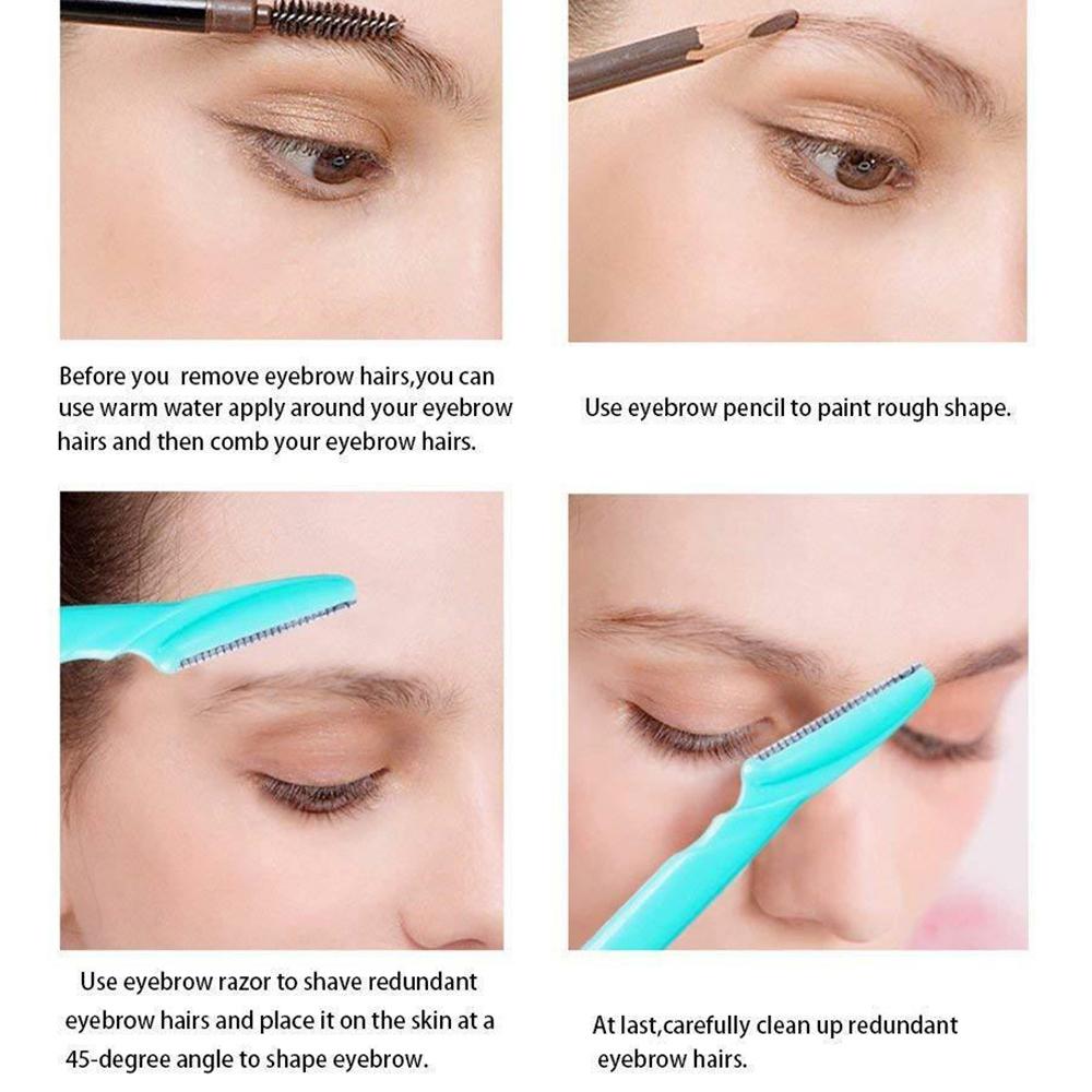 36 шт. бритв для бровей и лица для женщин и мужчин, триммер для волос на бровях, бритвы для лица с защитными крышками, безопасны для начинающих