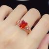 Fenda Zircon Network Red Live New Product Hollow Out Temperament Group Set With 18K Rose Gold Open Ring For Women