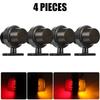 Smoke Double Face Outline Lamp LED Side Marker Light Red Amber Turn Signal Stop Warning Lamp For Truck Trailer Lorry Van 12V 24V