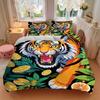 3pcs Tiger Print Duvet Cover Set -Includes 1 Duvet Cover and 2 Pillowcases, No Quilt Core, All-Season Home Decor  yy251111111