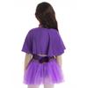 Girls Halloween Showman Costume Sleeveless Sequin Bowknot Glitters Mesh Leotard Dress Cape Arm Sleeves Set