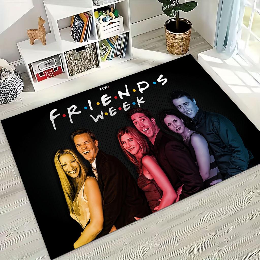 Классический коврик с логотипом Friends Central Perk для спальни, гостиной, дивана, домашний придверный коврик, декор, большой детский игровой нескользящий коврик для пола