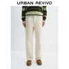 UR Men's Solid Straight-Leg Cotton Casual Trousers