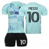 Комплект футбольной формы Месси Майами для взрослых и детей, дышащая полиэстеровая ткань, экспортное качество
