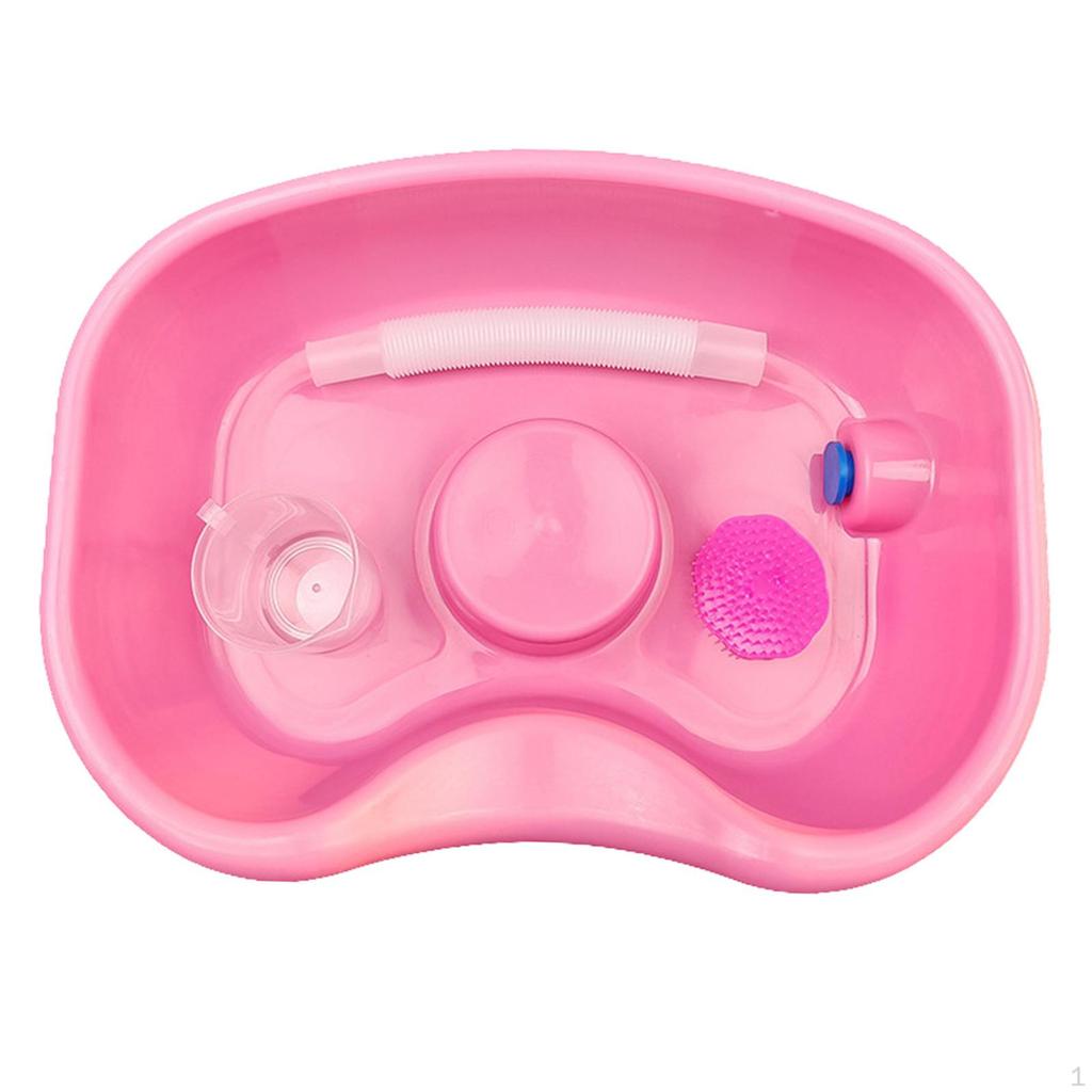 Bedside Shampoo Basin Hair Washing Tray Sink Attachment Cleaning Bowl for