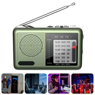 Портативное радио с перезаряжаемой батареей и наушниками FM AM SW Радио для помещений и улицы Подарки для пожилых людей