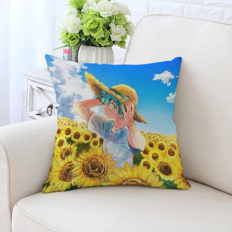 Роскошный домашний декор, наволочка для автомобиля, гостиной, дивана, чехол для подушки с рисунком подсолнуха и девушки