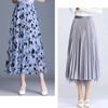 Сетчатая юбка с высокой талией, длинная фатиновая юбка, женская весна-лето, эластичная женская плиссированная юбка трапециевидной формы, женская юбка-миди