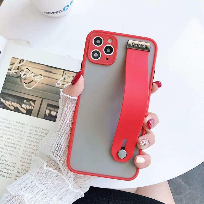 Противоударный матовый полупрозрачный чехол-браслет с эффектом кожи для iPhone Samsung Huawei Honor Xiaomi Redmi OPPO Realme Vivo Infinix Tecno