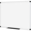 VIZ-PRO Tableau Blanc Magnétique Effaçable À Sec,Cadre En Aluminium Argenté,120 X 90 Cm