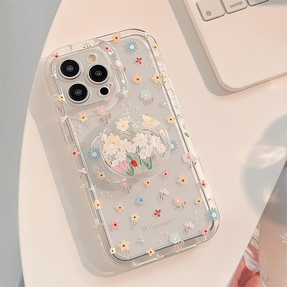 Transparent Floral for Apple 17 Mobile Phone Case Small Fresh Flowers for IPhone15promax New Style 16/12/13