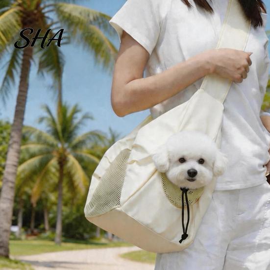 Breathable Mesh Pet Carrier Sling Bag with Mesh, Safety Tether, Washable Cat Bag, Crossbody for Cats And Small Dogs Lightweight Tote