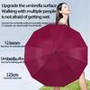 Twelve-Bone Oversized Women's Umbrella: Black UV Protection for Sun & Rain