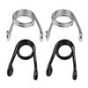Felimoa Motorcycle Solo Seat Springs, Opening Width: Approx. 2.4 Inches (6 Cm), 2 Colors, Total 2 Pairs Set