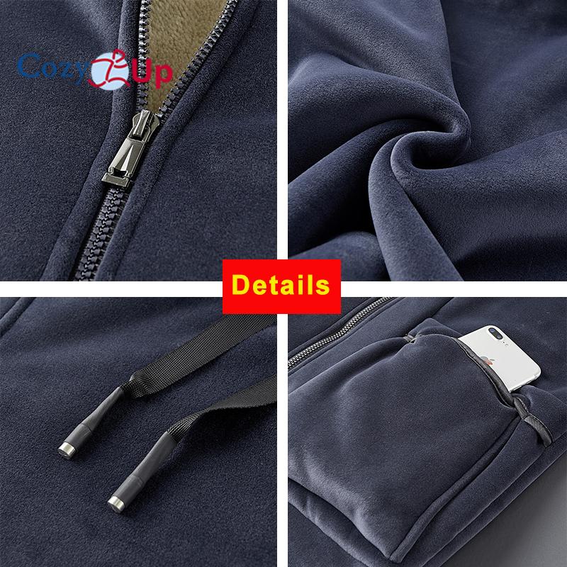Cozy Up New Winter Thick Warm Fleece Jacket Men Hooded Windbreaker Outfits Soft Velvet Thermal Coats Big Size 8XL