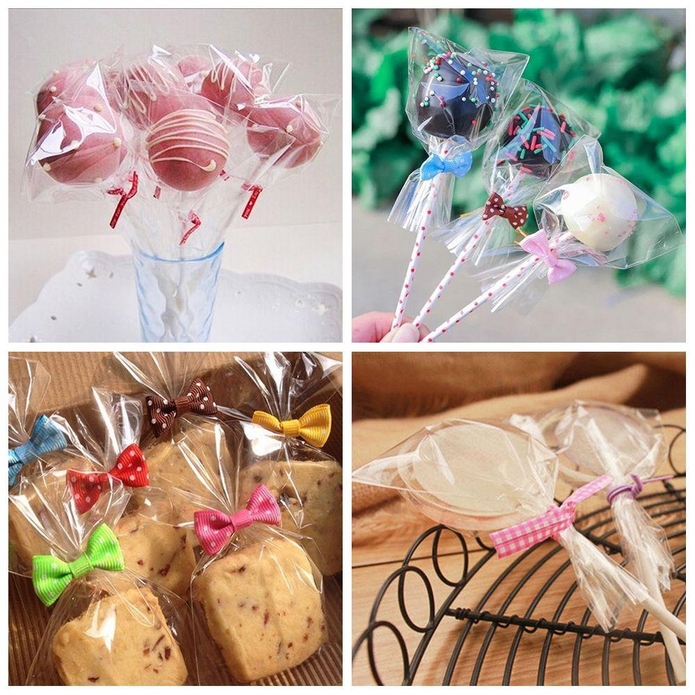 100PCS/Pack Gift Party Supply Cellophane Candy Bag Lollipop Pouch Cookie Packaging Sweets Pocket