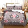 Комплект пододеяльников с цветочным принтом, цветной 3D-принт с цветами, одеяло King Queen, полноразмерное, из полиэстера, с наволочками для девочки