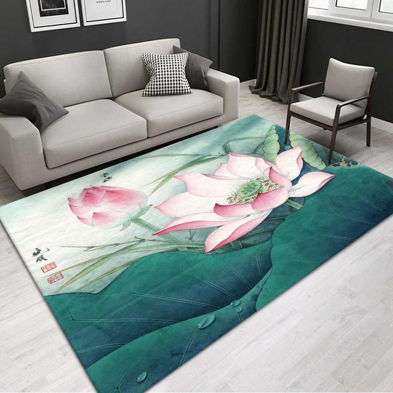 Ethnic Style Carpet Living Room New Chinese Style Large-area Retro Carpet Bedroom Floor Mat