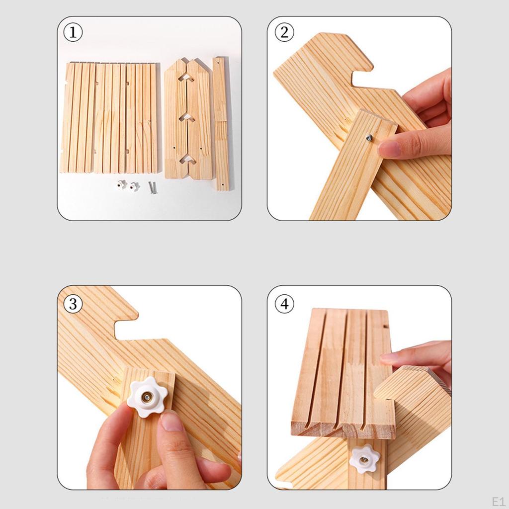 Wooden Retail Display Riser Wood Cupcake Stand, Earrings Rack Earring Ring Holder for Home