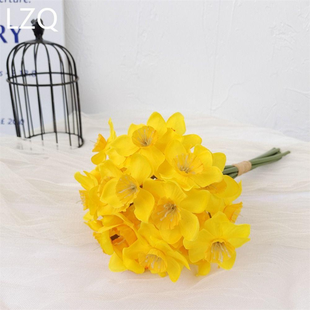 6 шт./пучок Красивый букет искусственных нарциссов Новый декор Искусственный цветок