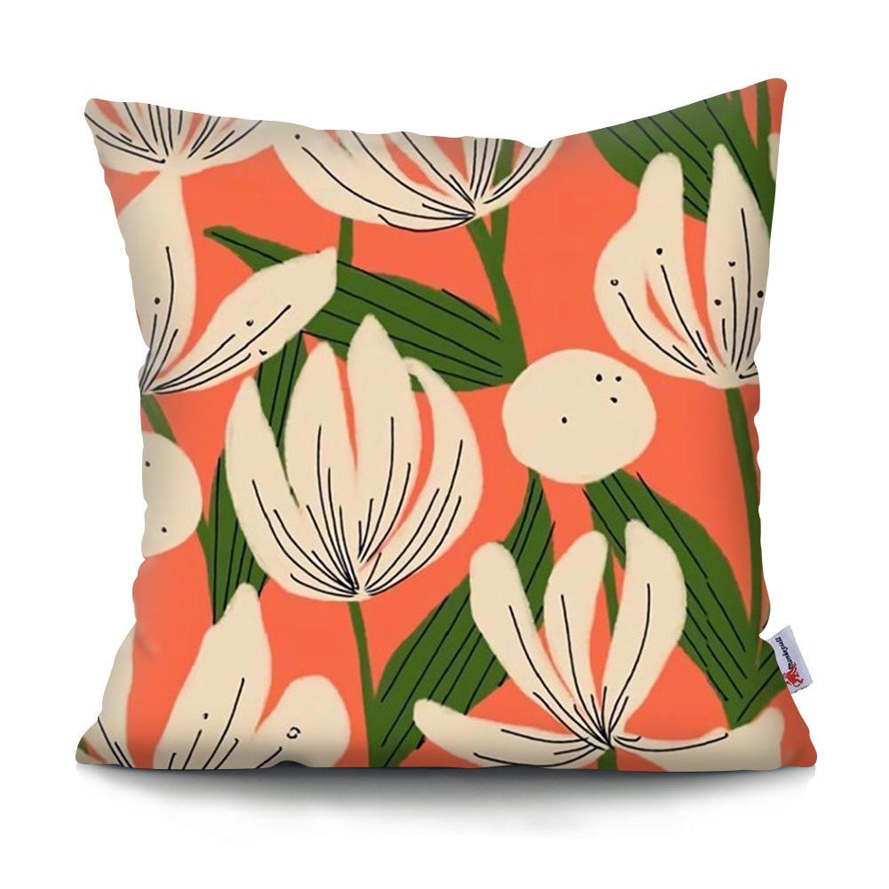 Plant and Fruit Printed Pattern Cushion Cover for Home Living Room Sofa Bedroom Decoration Waist Cushion Pillowcase