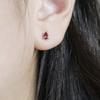 Sonryu 14k Pear Drop Garnet Piercing