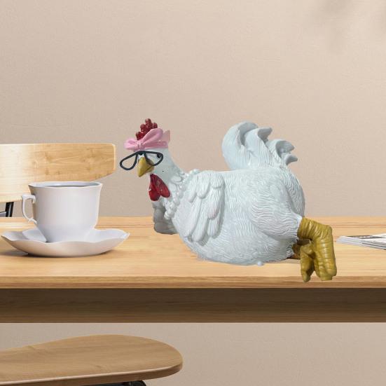 Доброе утро, фигурка курицы, смола, сидящая лежащая курица, статуя, скульптура для дома, офиса, настольная книжная полка, украшение, украшение, фестиваль, подарок