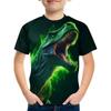Children's Clothing Boys Tshirt Short Sleeve Girl T-Shirt 3D Cartoon Dinosaurs Casual Round Neck Tees Kids Summer Clothes Tops