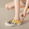 Couple Style Canvas Shoes for Women In Autumn New Thick Soled Cute Cartoon Women's Shoes