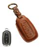 Genuine Leather Key Fob Cover for Hyundai Fista Elantra Mistra Santa Fe - Premium Car Key Protector Case