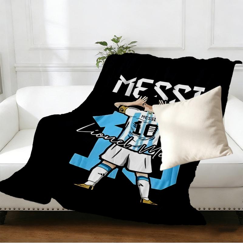 Lionel Messi Print Blanket - Soft & Comfortable, for Bedroom, Travel, Sofa, Home Decoration - Birthday Christmas Gift for Friend