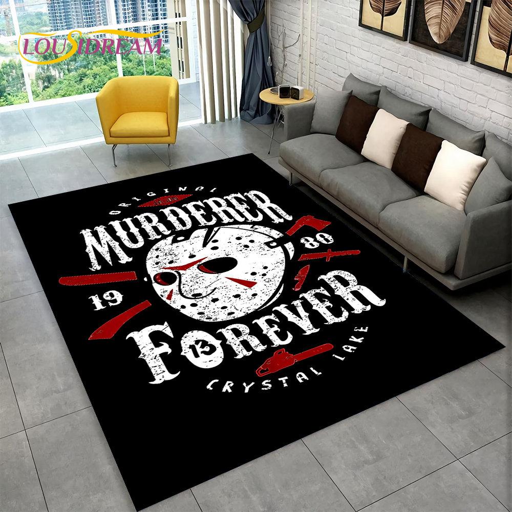 Коврик из мультфильма с персонажем фильма ужасов Чаки пила, ковер для гостиной, спальни, дивана, коврик для украшения, нескользящий напольный коврик