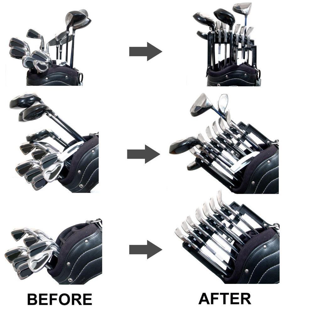 Portable Golf Iron Holder Shaft fixed Bag Club Holder Golf Club Organizer  Rack for Golf Clubs