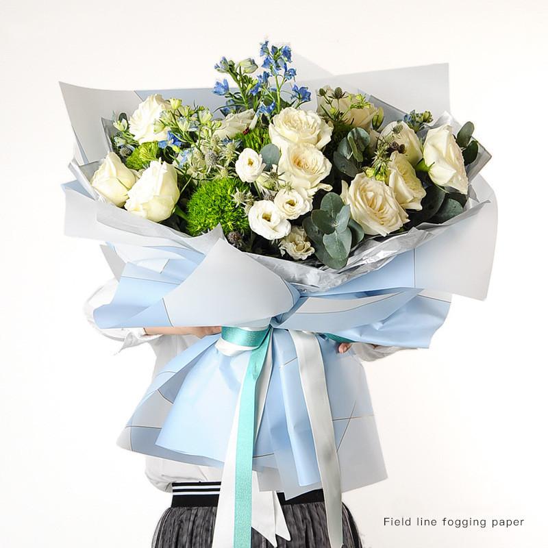 Waterproof Floral Art Materials: Nossa Paper, Magnetic Line Flower Wrapping Paper for Plush Doll Bouquets, Ideal for Joom Sales