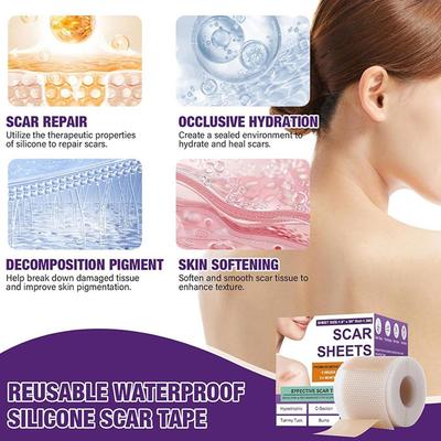 1 шт. силиконовый гелевый пластырь для лечения шрамов, удаление шрамов, кожа, травма уха, пластырь для ремонта Z3F0