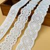 5Yards(4.5M)/lot 3.3/3.8/4.2cm Wide White Cotton Lace Ribbon DIY Handmade Crafts Fabric Hollow Floral Embroidered Lace Tape Home Textile Decoration