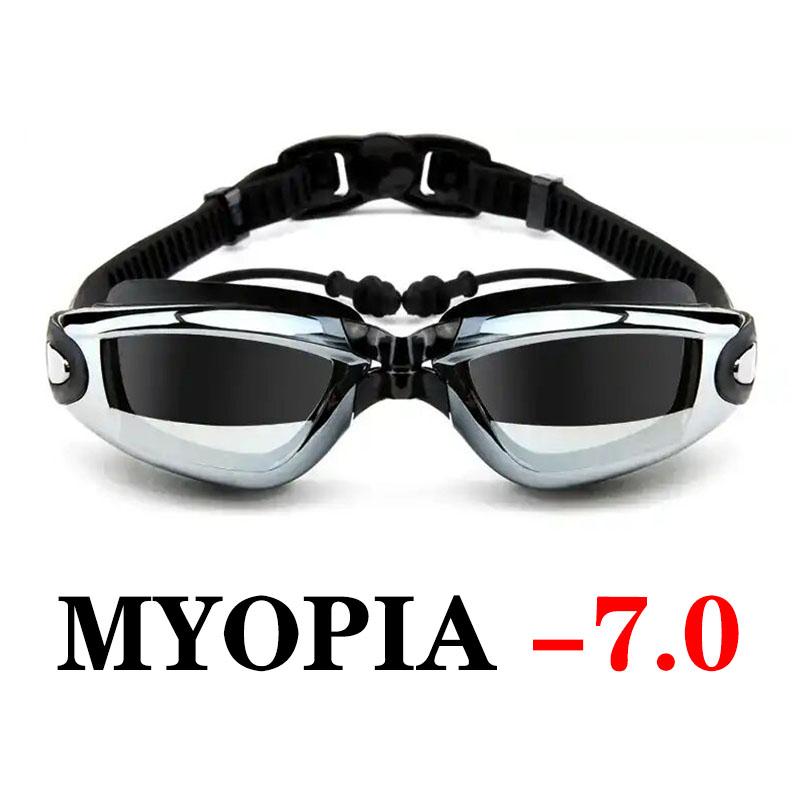 Adult Myopia Swimming Goggles Earplug Professional Pool Glasses anti fog Men Women Optical waterproof Eyewear2