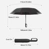 Automatic Folding Umbrella, Portable Rain Umbrella with Loop Buckle, Windproof & Waterproof Umbrella for Men & Women